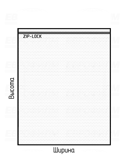 Пакет ПСД 55мкм 300x400мм Zip-Lock с перфорацией