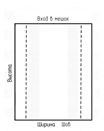 Мешок ПВД 140мкм 440x1265мм фальцы 170+170мм с тиснением Мешок ПВД 140мкм 440x1265мм фальцы 170+170мм с тиснением