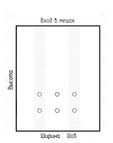 Мешок ПВД 80мкм 550x1000мм пробивные отверстия с тиснением Мешок ПВД 80мкм 550x1000мм пробивные отверстия с тиснением